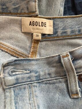 AGOLDE Nico High Rise Slim Straight Jeans | Bias Button Fly | 100% Cotton
